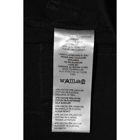 A6 Auth MAEVE The Junie Jean Black Viscose/Linen Blend Wide Leg Jeans Size 24 - Picture 6 of 6